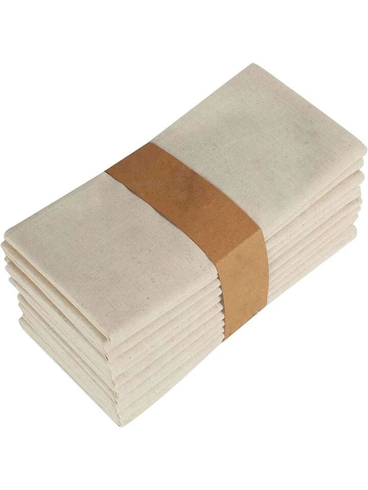 6pcs Solid Color Cloth Napkin, Boho Linen Table Napkin For Household Dinning Table Decor & Weddin... | SHEIN