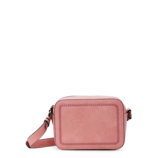 Time and Tru Women's Addie Camera Crossbody Handbag, Old Rose | Walmart (US)