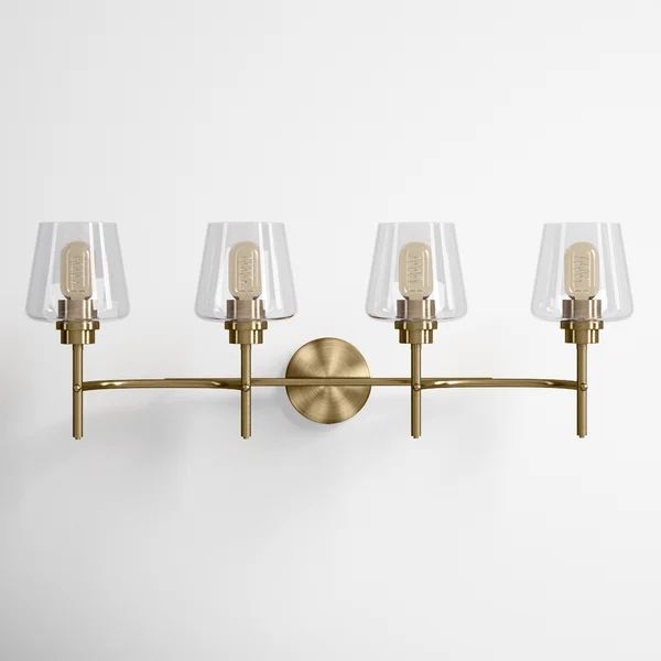 Whitaker 4-Light Dimmable Antique Brass Vanity Light | Wayfair North America