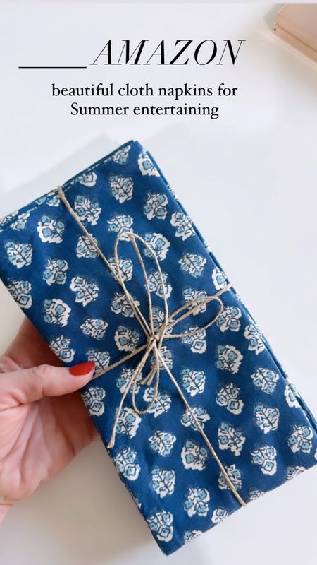 These blue cloth napkins from Amazon are so beautiful and perfect for Spring and Summer entertaining, BBQ’s and get together’s! 

#LTKhome #LTKfindsunder50