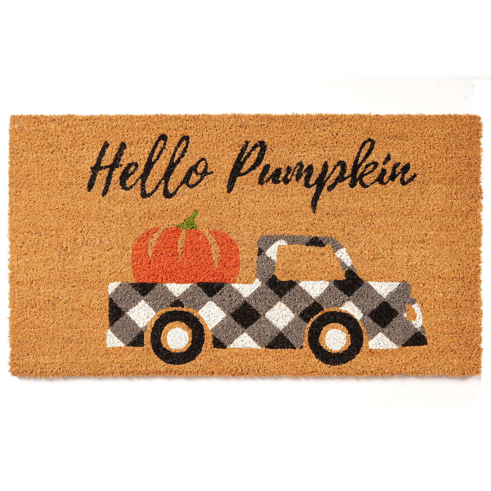 Fall Pumpkin Door Mat, 30"x17" Hello Coir Welcome Doormat with Anti-Slip PVC Backing, Indoor Outd... | Amazon (US)