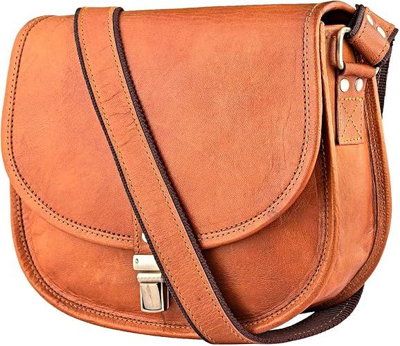 Urban Leather Women's Crossbody Shoulder Sling Bags Genuine Leather Boho Hippie Satchel Bag for T... | Amazon (US)