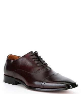 Men's Noble Leather Brogue Detail Cap Toe Dress Oxfords | Dillard's