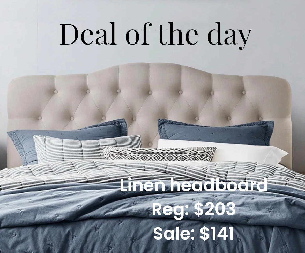 Linen upholstered headboard on sale now!!! 

#LTKHome #LTKSaleAlert #LTKSpringSale