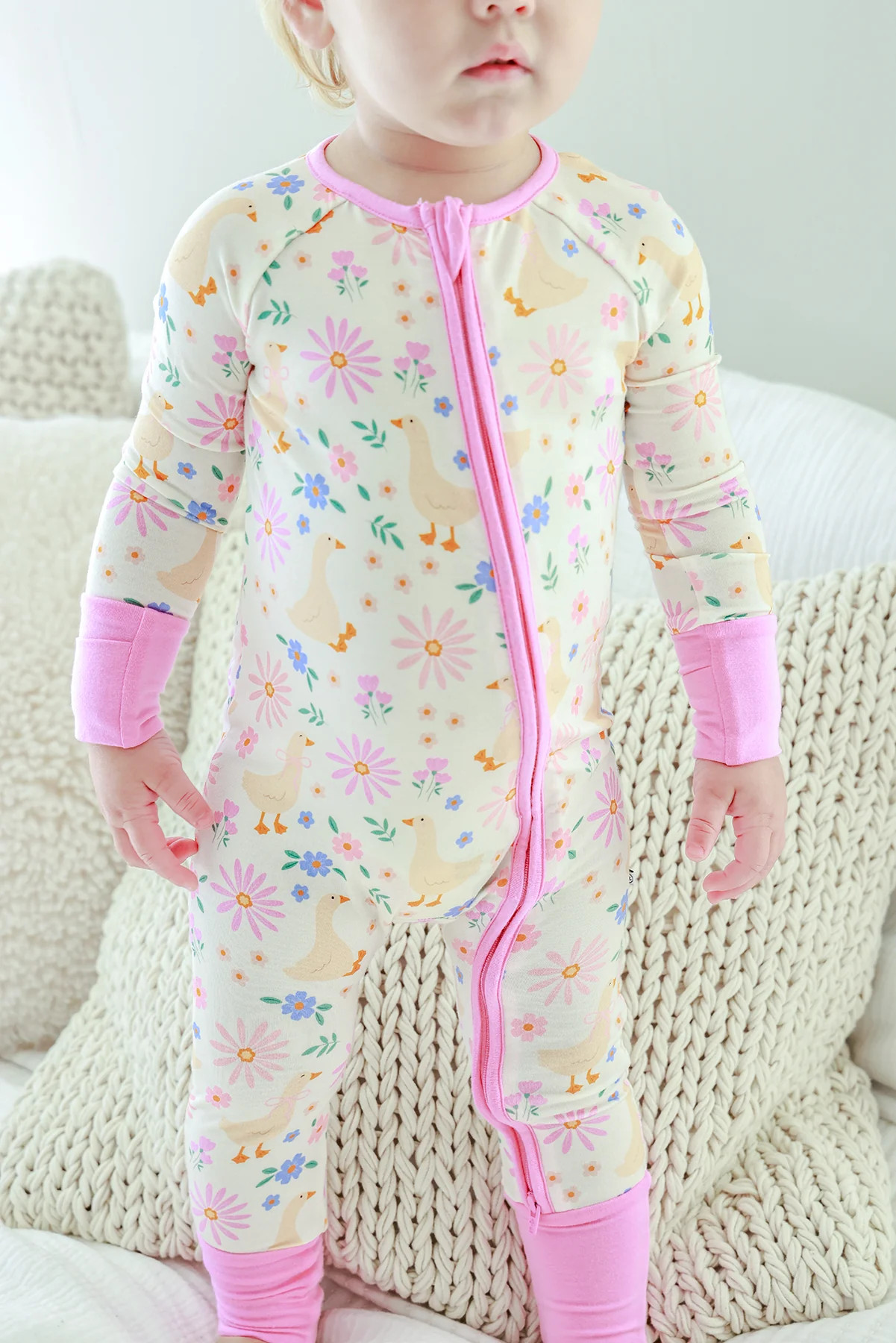 Convertible Bamboo Zip Romper | Loosey Goose | Caden Lane
