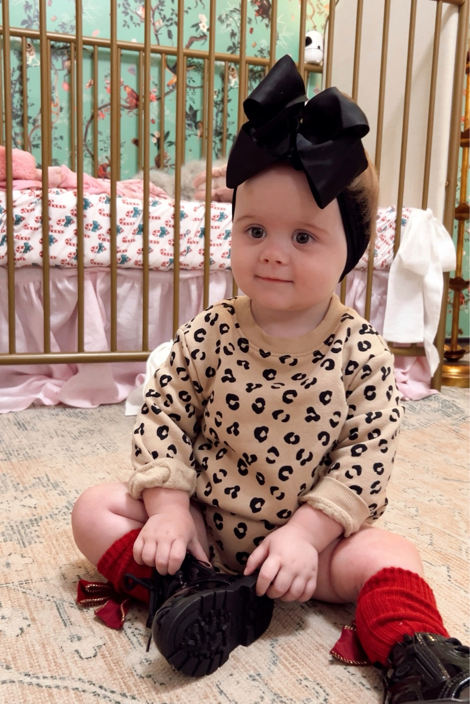 Baby girl toddler Christmas holiday leopard boots knee socks

#LTKSeasonal #LTKBaby #LTKHoliday