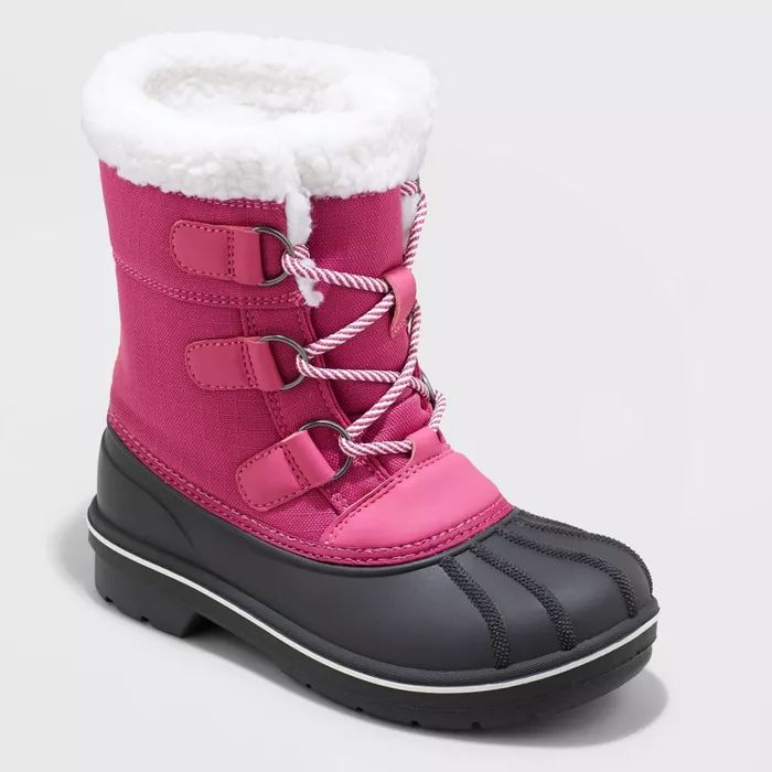 Kids' Kit Lace-Up Winter Boots - Cat & Jack™ | Target