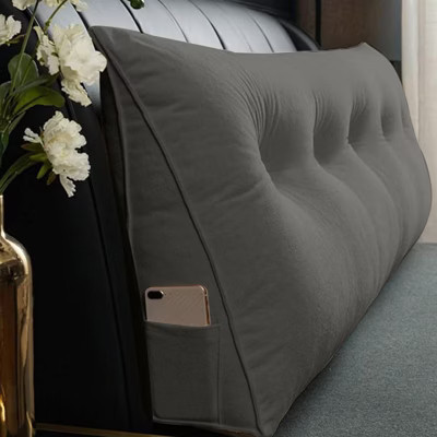 Chery Life 59.06 x 7.88 x 19.69" Bed Pillow, Triangle Reading Cushion, Gray | Target