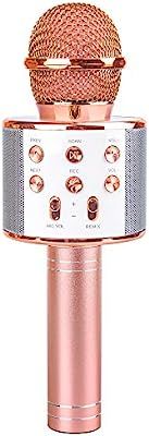 Microphone Gift Age 5-12 Girls Kids, Wireless Karaoke Microphone Toy for 6-11 Year Old Girl Child... | Amazon (US)