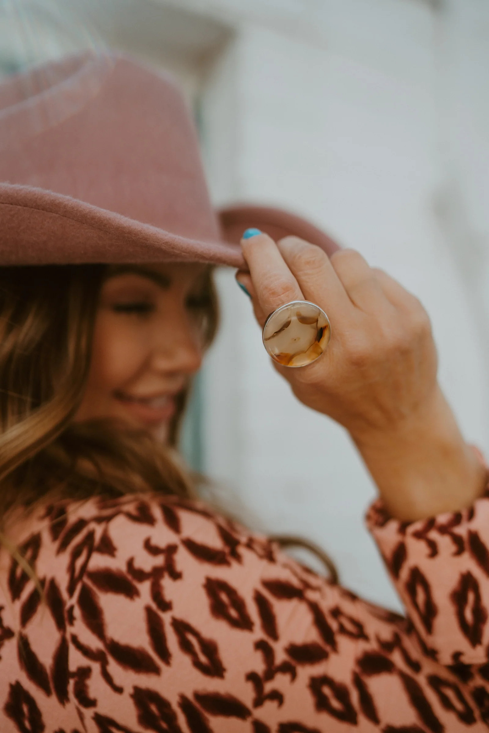 Boston Ring | Montana Agate | Goldie Lew Jewelry