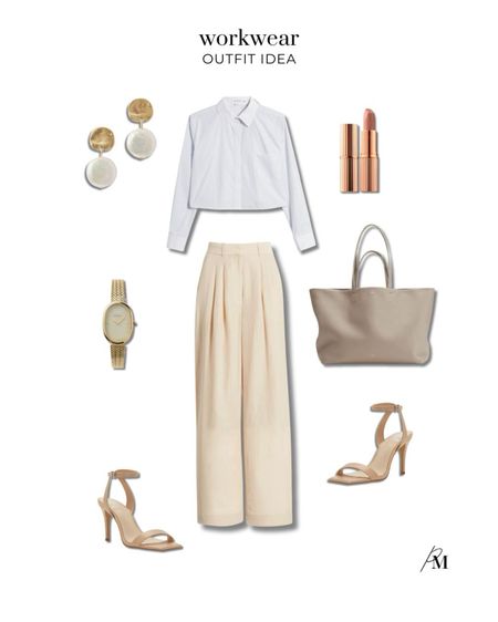 Workwear outfit idea. I love these wide leg pants and cropped button up. 

#LTKSeasonal #LTKStyleTip #LTKWorkwear