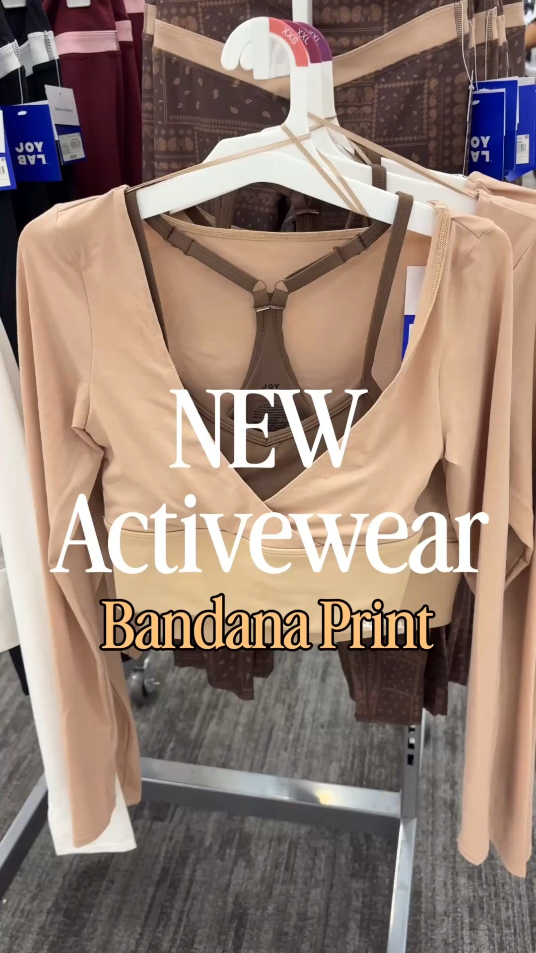New at Target!! Wrap layered top and bandana print leggings. 

Banda print bra tank with adjustable straps!