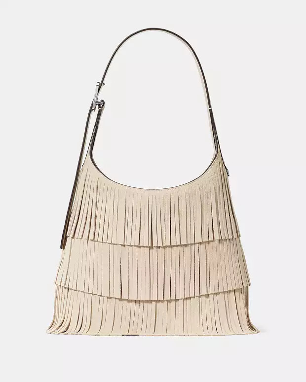 454 Suede Fringe Small Shoulder Bag | Kate Spade Outlet