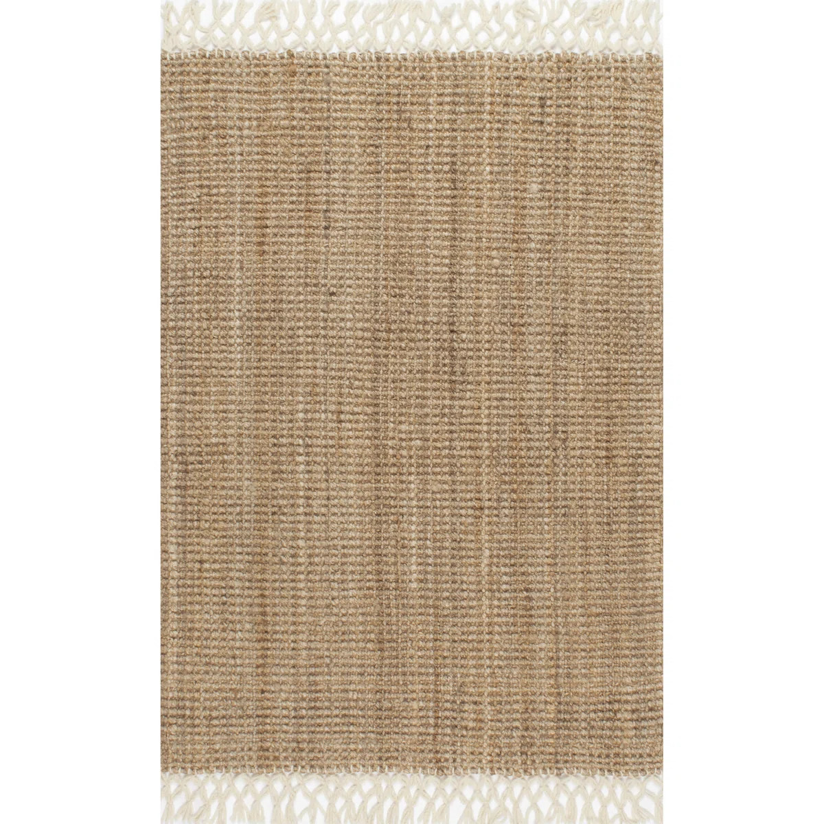 Werts Handmade Tufted Farmhouse Jute Tasseled Brown Rug | Wayfair North America