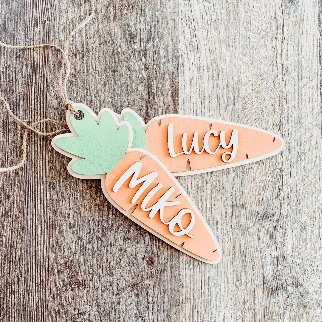 Carrot Easter Basket Tag Carrot Easter Decor Carrot Easter Tag Easter Basket Tag Easter Basket St... | Etsy (US)