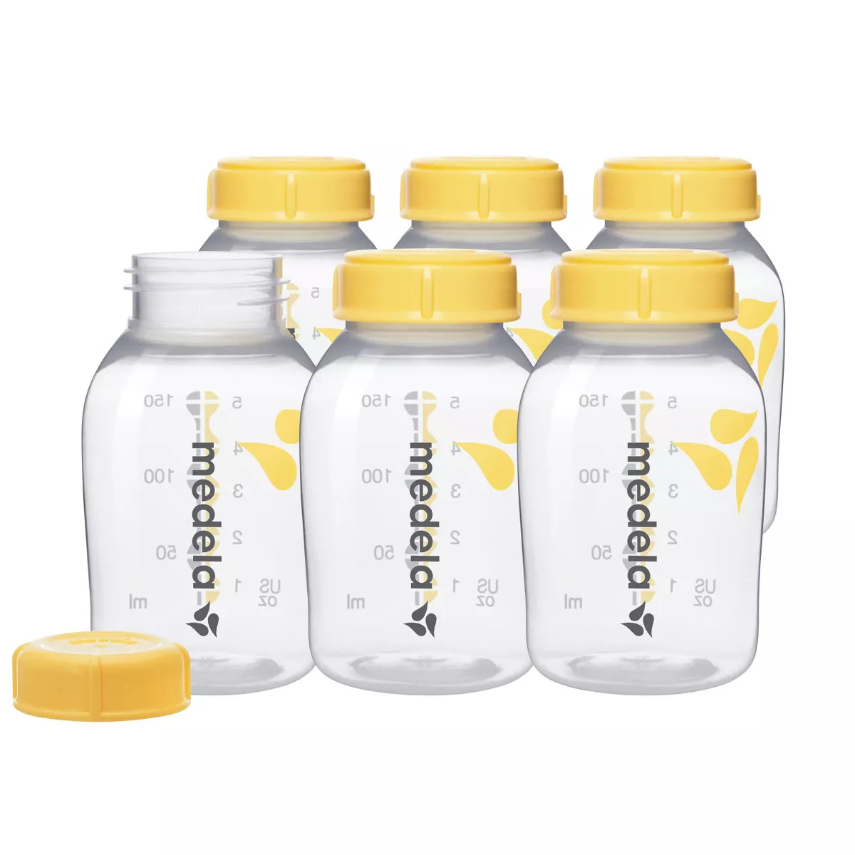 Medela Breast Milk Collection and Storage Bottles with Solid Lids - 6pk/5oz | Target