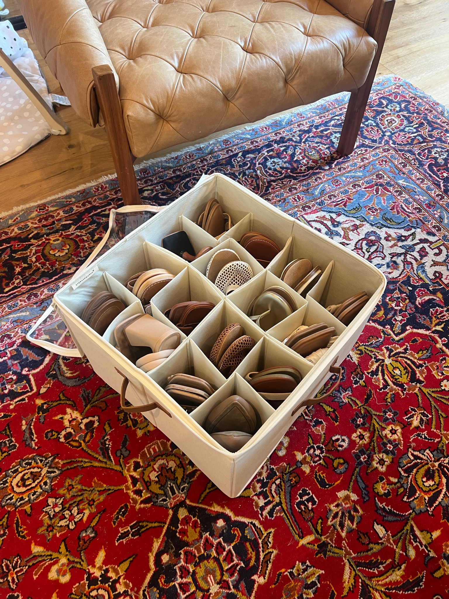 Shoe organizer and storage container for your sandals and flats. Easy way to store away summer shoes for the fall/winter time!

#LTKHome #LTKFindsUnder50 #LTKShoeCrush