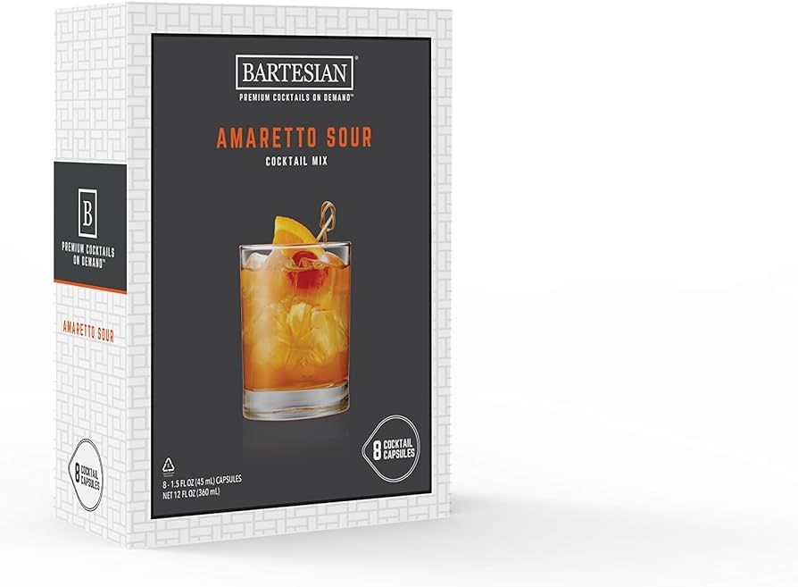 Bartesian Amaretto Sour Cocktail Mixer Capsules, Pack of 8 Cocktail Capsules, for Bartesian Premi... | Amazon (US)