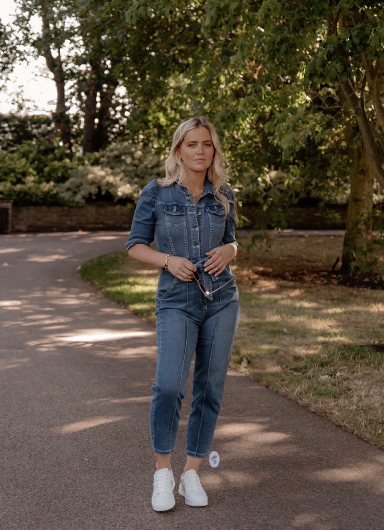 Denim playsuit, all denim outfit, white trainers, denim look, playsuit, autumnal outfit, transitional style, trainers, comfy outfit

#LTKeurope #LTKSeasonal #LTKstyletip