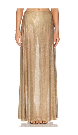 Franca Hotfix Skirt in Gold Ombre | Revolve Clothing (Global)