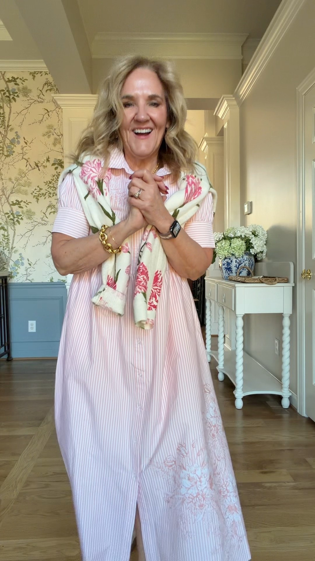 Dress and sweater size medium. 
Love Belk finds! So affordable so feminine. 

Easter dress spring break dress vacation dress pink striped dress baby shower dress

#LTKSeasonal #LTKOver40 #LTKSaleAlert