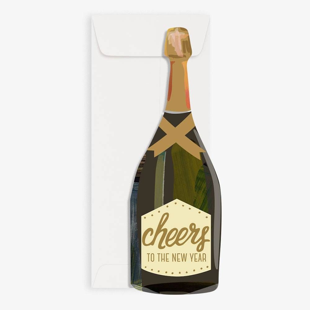 Champagne Bottles New Year Card Set | Paper Source | Paper Source
