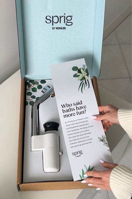 #ad the Shower Infusion Device from @stepintosprig would be such a great Mother’s Day gift! It’s like taking an aromatherapy shower. The pods smell AMAZING and have hyaluronic acid so they’re also great for your skin and hair. Use code 15OFF for 15% off sitewide through 5/10. #sprigbykohler #stepintosprig