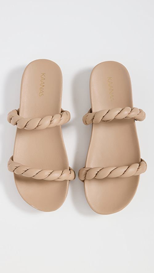 KAANAS Nosara Double Twisted Band Pool Slides | SHOPBOP | Shopbop