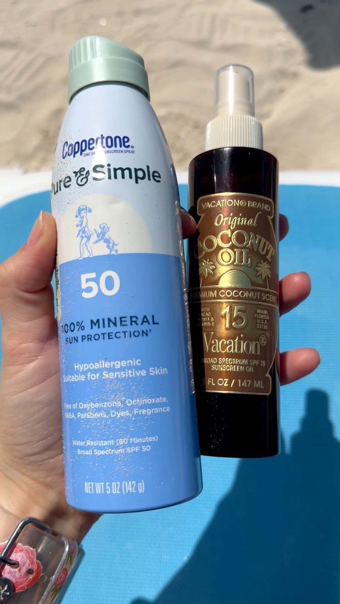 The sunscreen and tanning oil I brought on spring break! Vacation tanning oil copper tone mineral sunscreen Thesavannahk