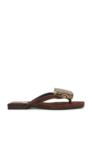 Tyla Sandal in Brown Suede | Revolve Clothing (Global)