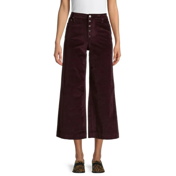 Time and Tru Women’s Wide Leg Corduroy Pants - Walmart.com | Walmart (US)
