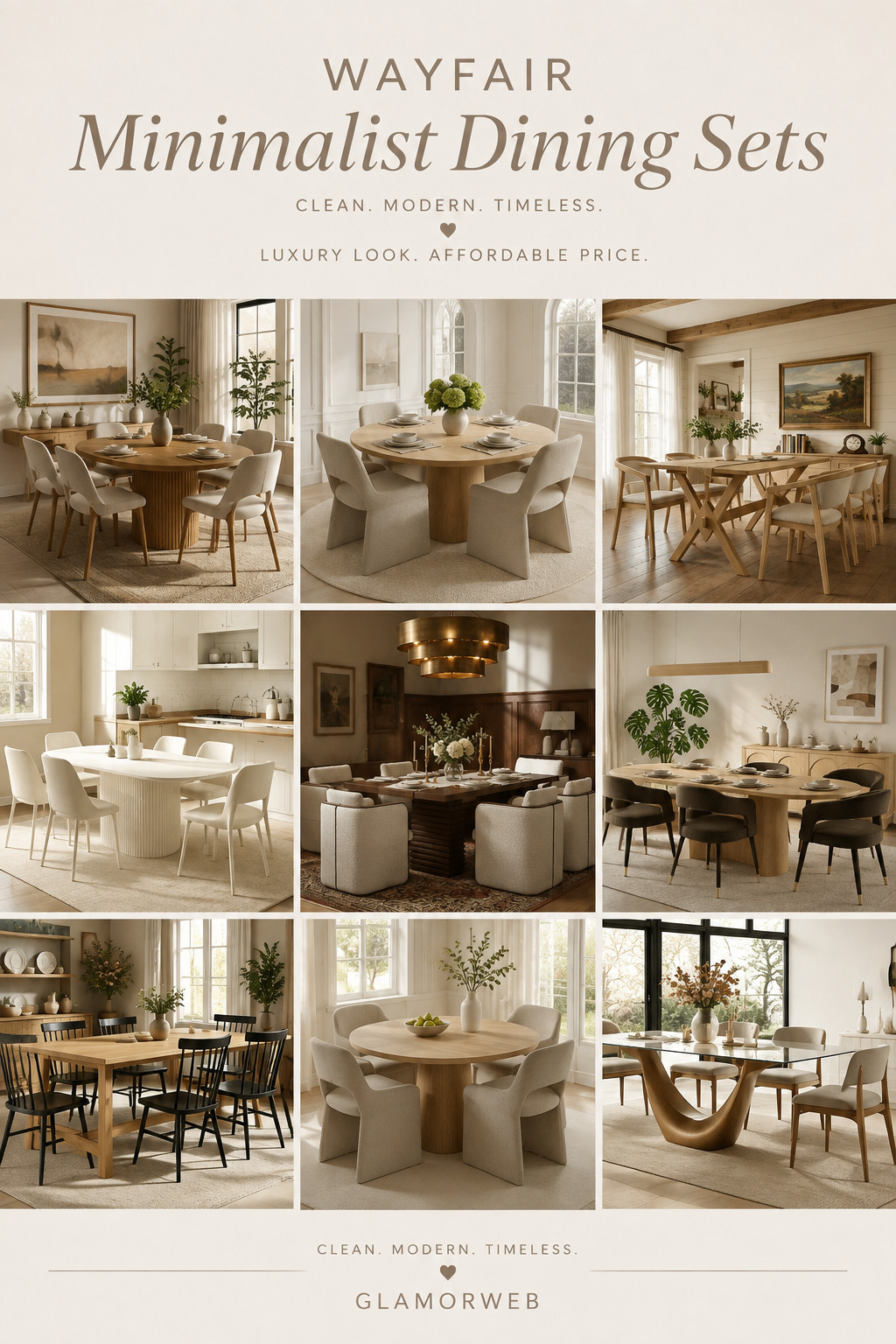 POV: you just found the dream minimalist dining set that makes your whole space look elevated 🤍✨

I’m obsessed with these Wayfair dining table finds — clean lines, neutral tones, and that effortless luxury aesthetic without the designer price tag. If you love that modern, calm, Pinterest-perfect home vibe… this is IT. Perfect for small spaces, apartments, or a full dining room glow-up 🕯️

These pieces instantly make your home feel more expensive, more put-together, and honestly… more YOU. Minimal, timeless, and so chic — exactly what we’re all saving right now.

#wayfairfinds #wayfairdining #minimalistdining #modernhomefinds #luxurylivingforless #neutralhome #diningroominspo #minimalisthome #homedecorfinds #ltkhome #ltkunder1000 #ltkstyle #ltkfinds #homedecorideas #diningtabledecor #modernminimalist #cozyhomestyle #interiorinspo #apartmentdecor #smallspacedecor #homeinspo2026 #simplelivingstyle #cleanaesthetichome #luxurylookforless #diningroomgoals #tabledecorideas #homerefreshideas #wayfairsale #modernfurniturefinds #affordableluxuryhome 

 #LTKSeasonal #LTKHome #LTKSaleAlert