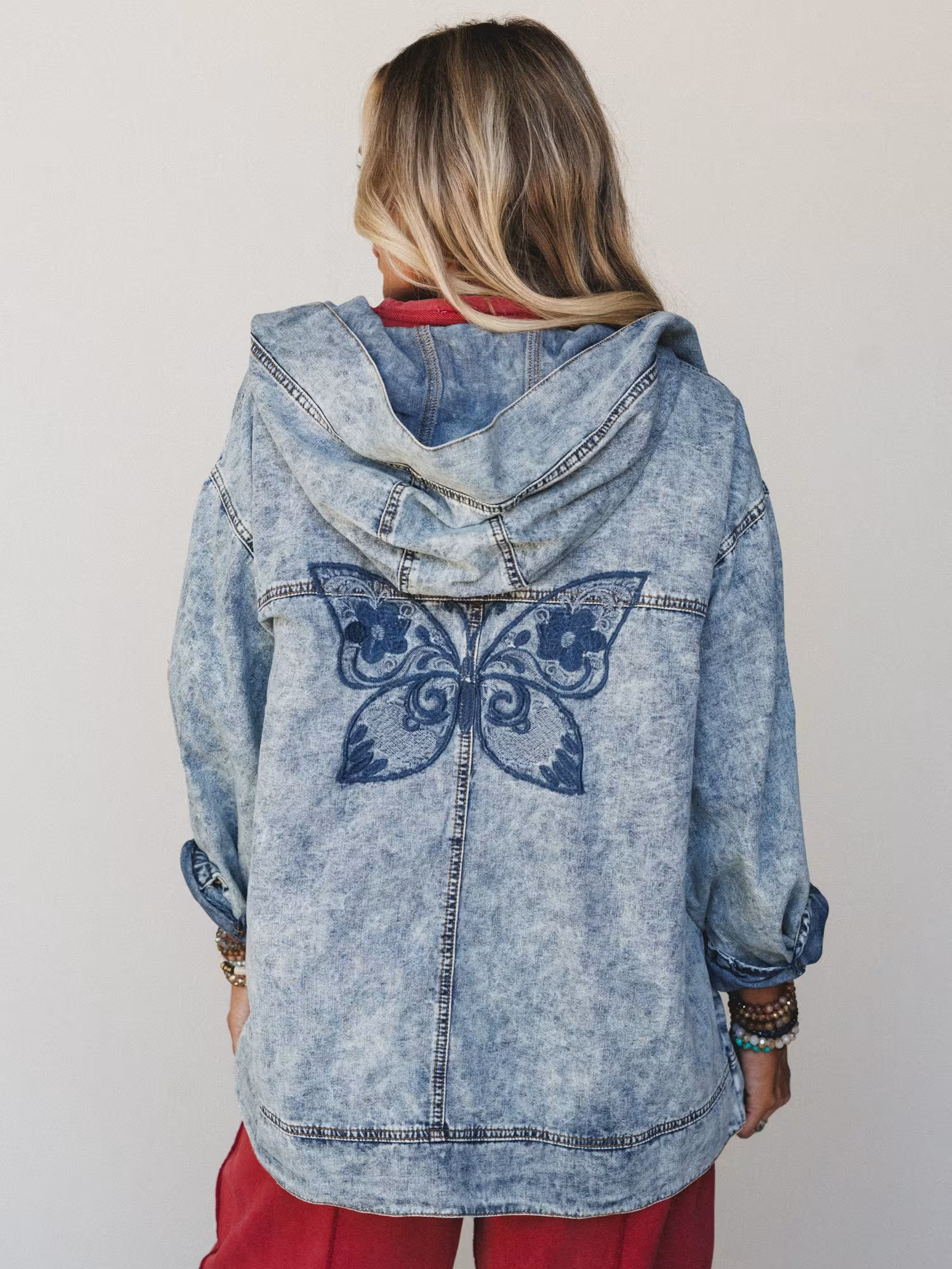Butterfly Lady Embroidered Jacket — Three Bird Nest | Three Bird Nest