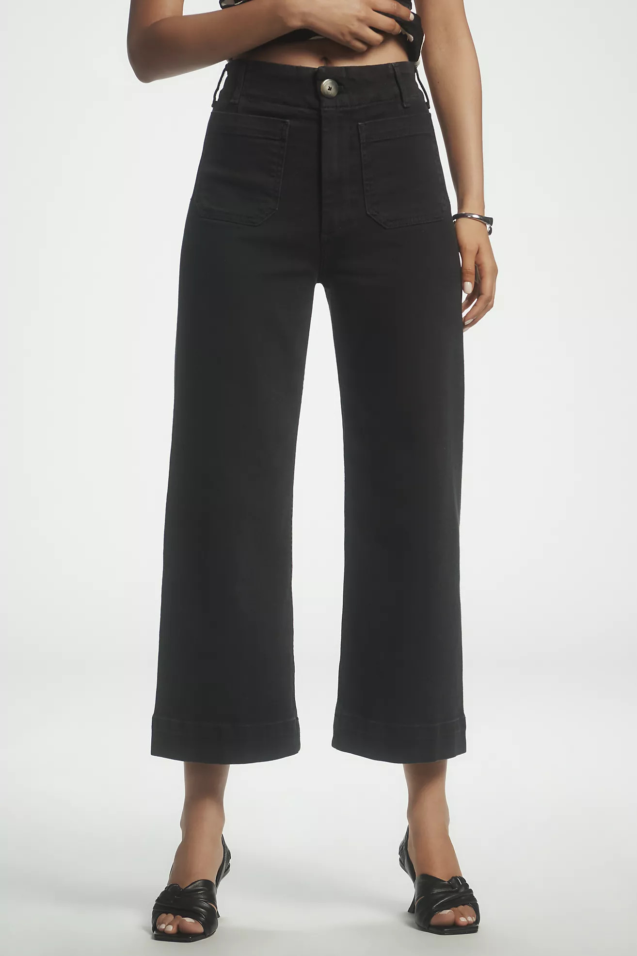 The Colette High-Rise Crop Wide-Leg Jeans by Maeve | Anthropologie (US)