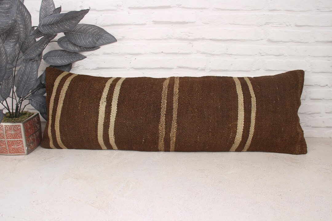 Boho Pillow, Kilim Pillow, 12x36 Kilim Cushion Sham, Gift Pillow, Beige Pillow, Bohemian Lumbar P... | Etsy (US)