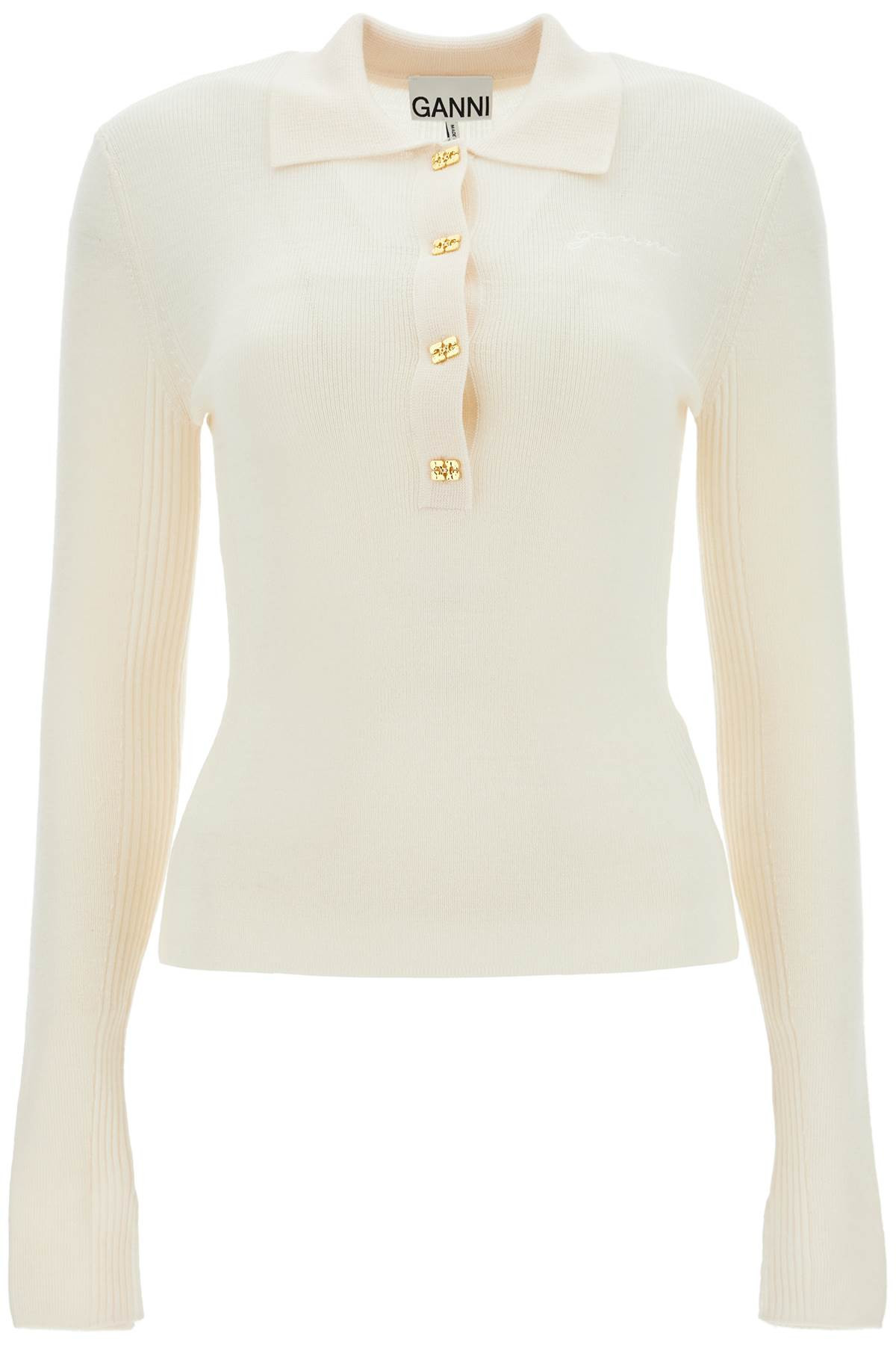 Ganni Merino Wool Knit Sweater | Italist.com US