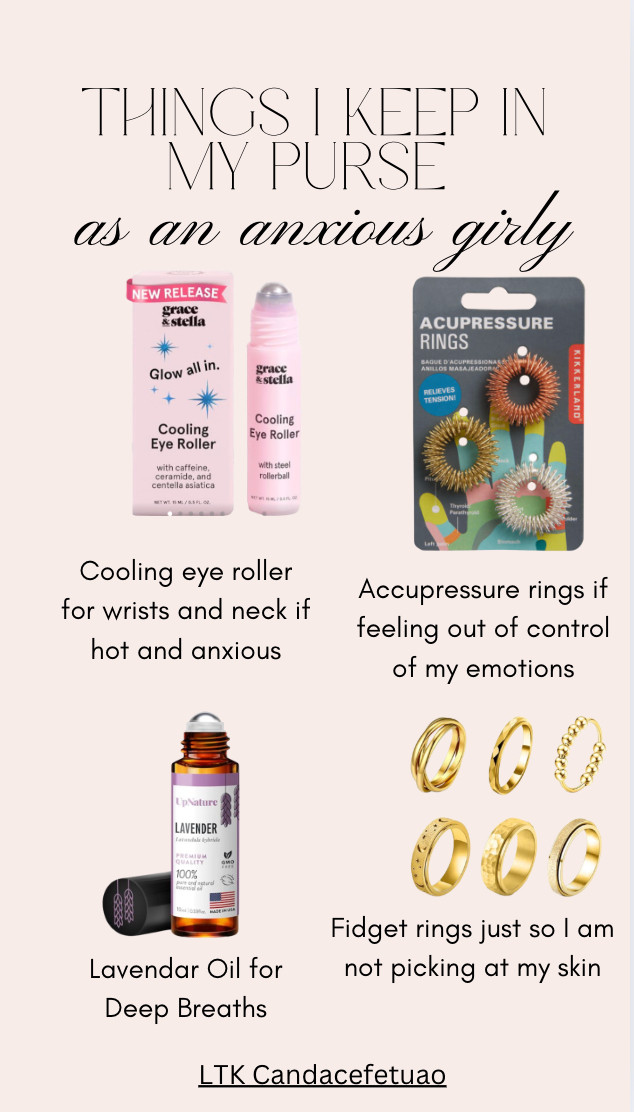 I keep these little things in my purse, they don't "fix" anxiety but they help me with grounding and a mental reset! 

 #LTKmorningroutine #LTKselfcare #LTKFindsUnder50