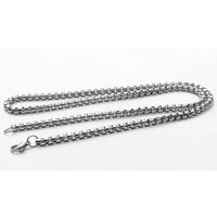 Titanium Stainless Steel Chain Silver Necklace Mens Womens Punk Necklaces 4 Sizes | Etsy (UK)