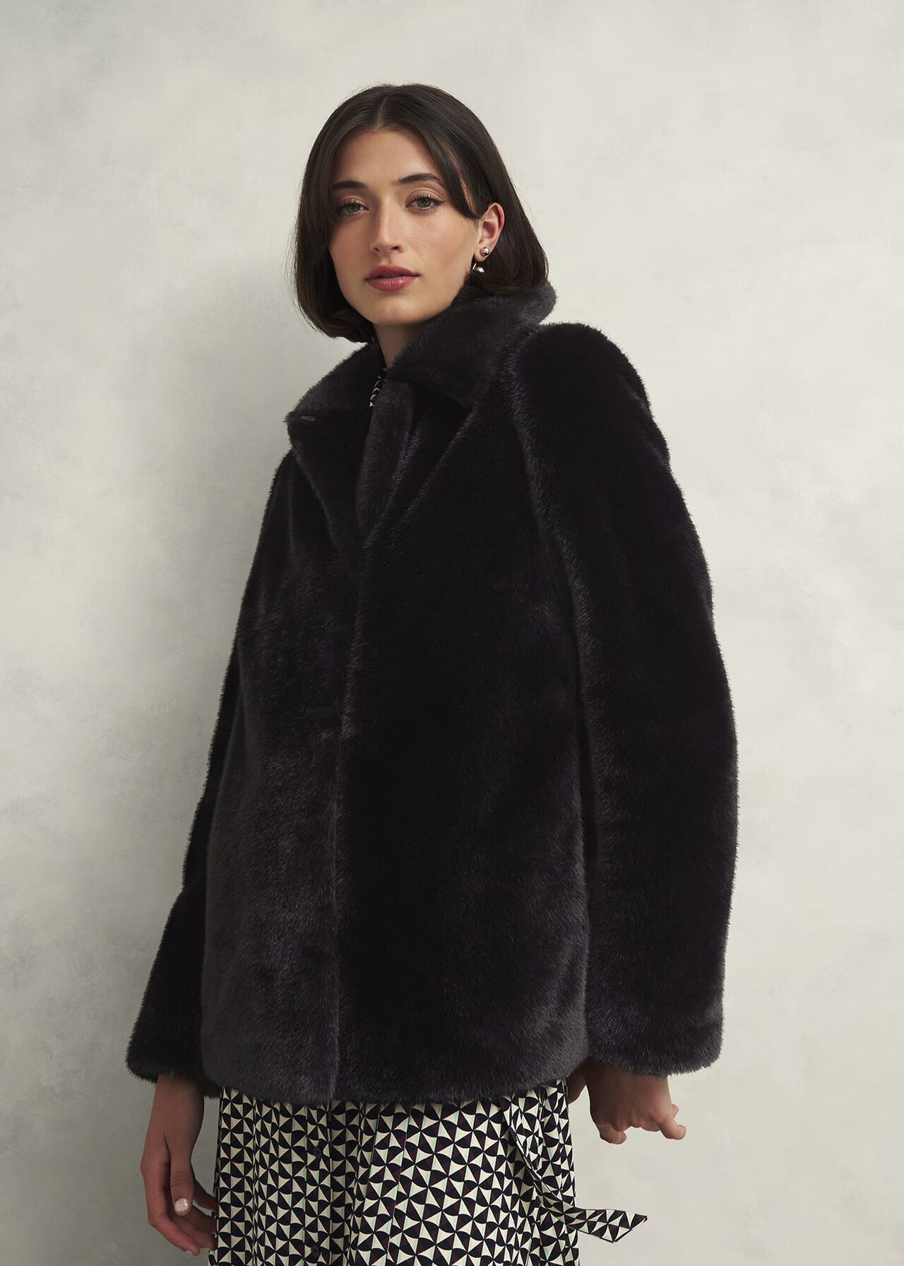 Dania Faux Fur Coat | Hobbs UK | | Hobbs