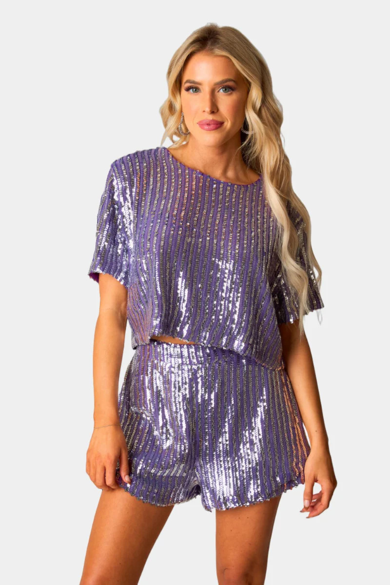 BuddyLove | Laura Sequin Set | Purple | BuddyLove