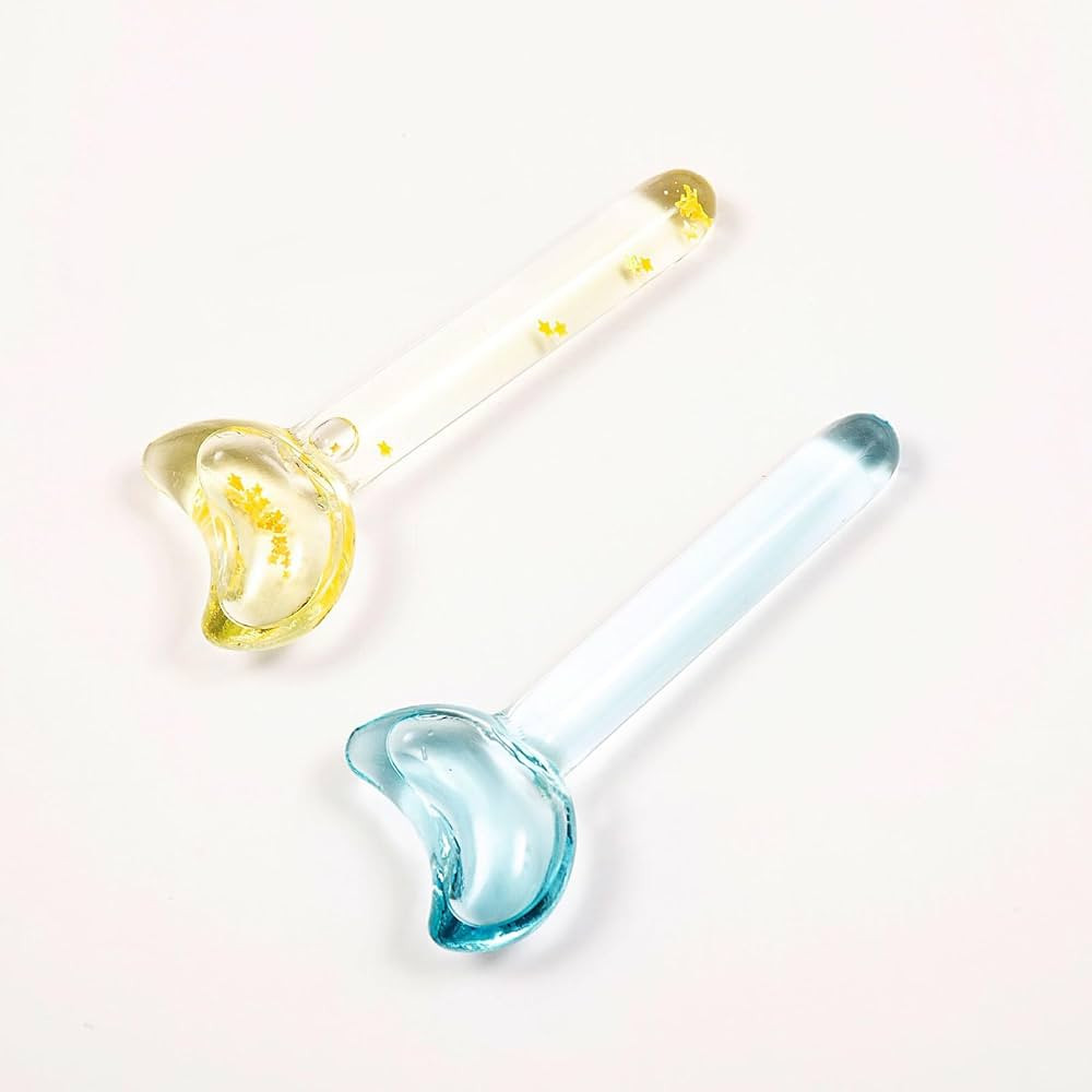 Fairsailrain Ice Globes for Facials, Cooling Face Massage Roller with Crescent Glitter Design, Pr... | Amazon (US)