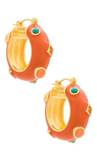 La Bomba Hoops in Terracotta | Revolve Clothing (Global)
