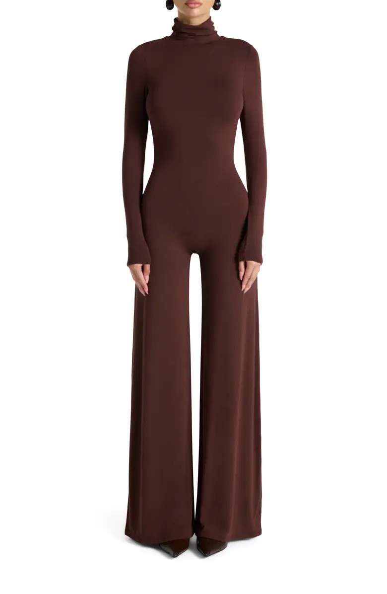 Sculpt Turtleneck Wide Leg Jumpsuit | Nordstrom