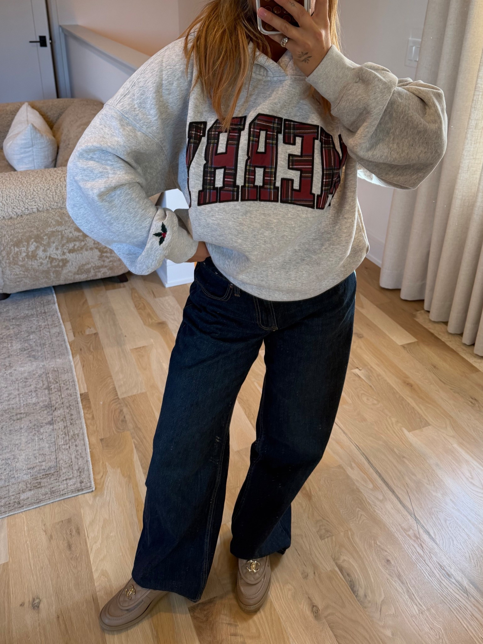 #abercrombiepartner 
Cutest Christmas hoodie! 

@abercrombie Cyber Sale! 25-50% off everything + stackable code CYBERAF for extra 15% off.

Sizes:
Jeans: 27 ( I size up 1 size in these.)
Merry Sweatshirt: Large
Zip Up Sweater: mens M
Barrel Pants: Small
Striped Sweater: Mens M
Brown Mini Skirt: size 26, curve

*Offer valid in stores and online from 11/24/2025-12/1/2025 in US/CA. Excludes clearance and gift cards. Online price reflects discount.*Use code CYBERAF to get an additional 15% off everything in stores and online at checkout from 11/24/2025-12/1/2025 in US/CA. Excludes clearance and gift cards. See details online.

#LTKCyberWeek