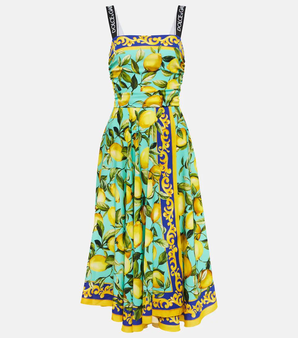 Exclusive to Mytheresa – Printed charmeuse midi dress | Mytheresa (US/CA)