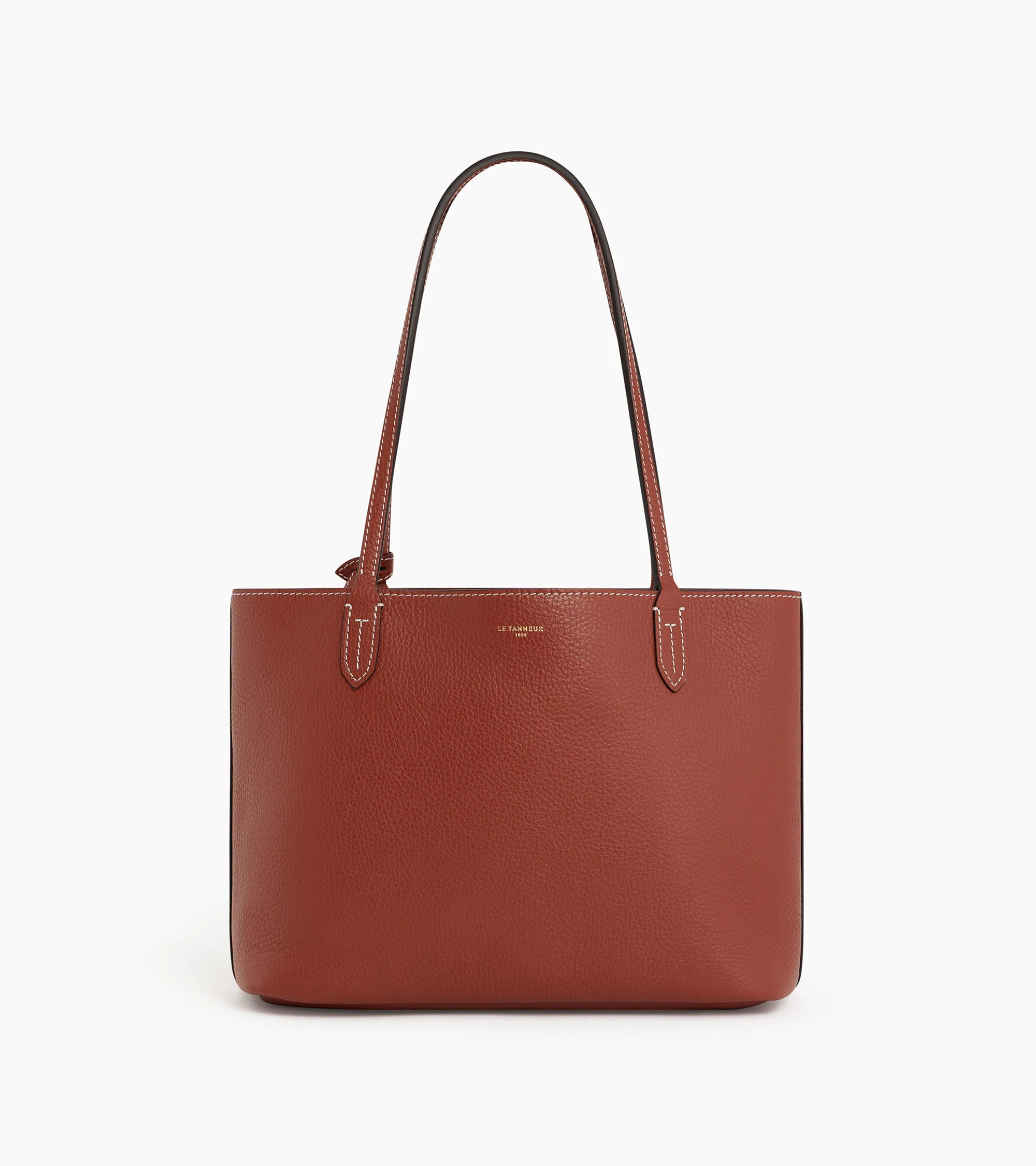 Louise small tote bag in grained leather | Le Tanneur
