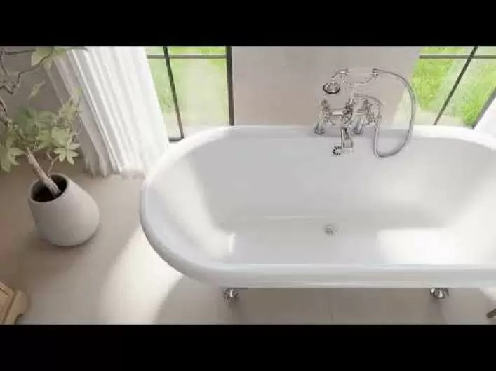 Randolph Morris Cambridge Cast Iron Double Ended Clawfoot Bathtub - Rim Faucet Drillings | Vintage Tub & Bath