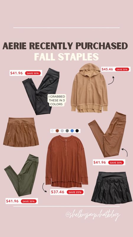 Aerie recently purchased! Great fall outfit staple pieces. Aerie select new arrivals 30% off! 