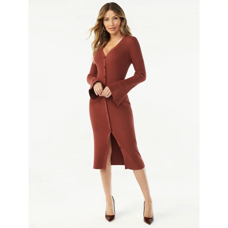 Sofia Jeans by Sofia Vergara Women's Rib Knit Dress | Walmart (US)