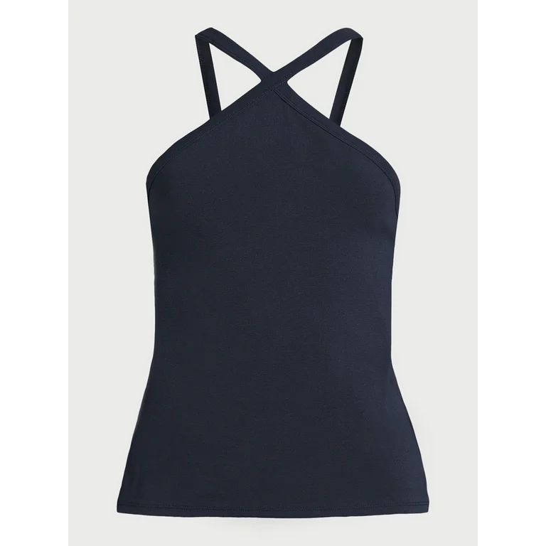 Free Assembly Women’s Knit Halter Top, Sizes XS-XXL | Walmart (US)